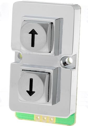 Tastatura metalica, 2 butoane, marcare sageata, 24VDC, AB102-MARS-WP, ACCORD