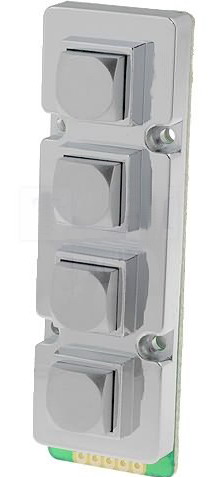 Tastatura 4 butoane, metal, AB104-MBKS-WP