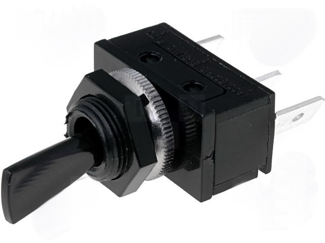 Intrerupator basculant tripolar, ON-OFF-ON, 20A, 3 pini, SP3T, orificiu montare 12mm, C1720HOAA