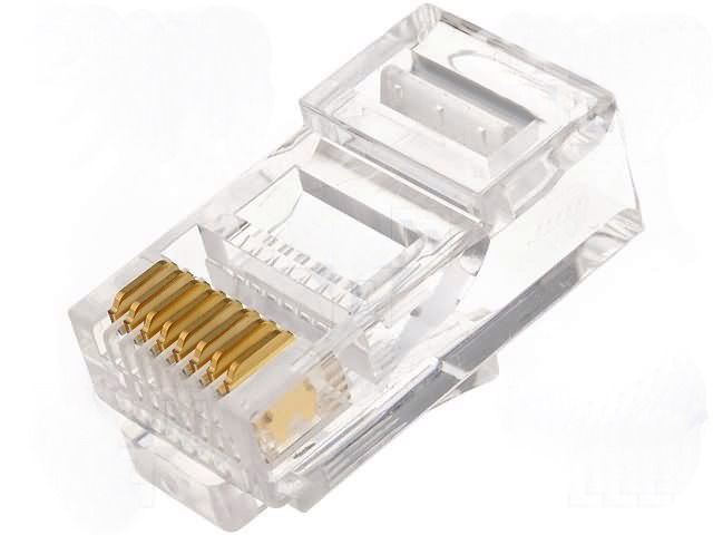 Mufa RJ45, 8p/8c, pt.cablu torsadat, plat, EMP881AF200, ECE