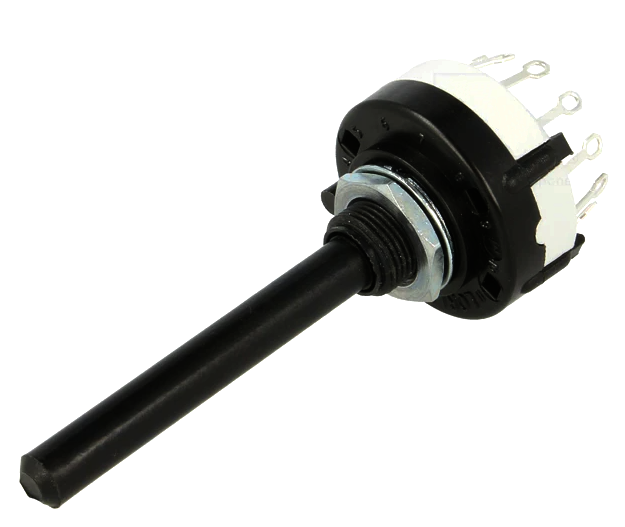 Comutator rotativ, bipolar, 6 pozitii, 2 sectiuni, BBM, orificiu montare Ø10mm, CK1030