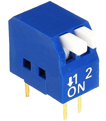 Intrerupator DIP-SWITCH, 2 sectiuni, ON-OFF, DP-02
