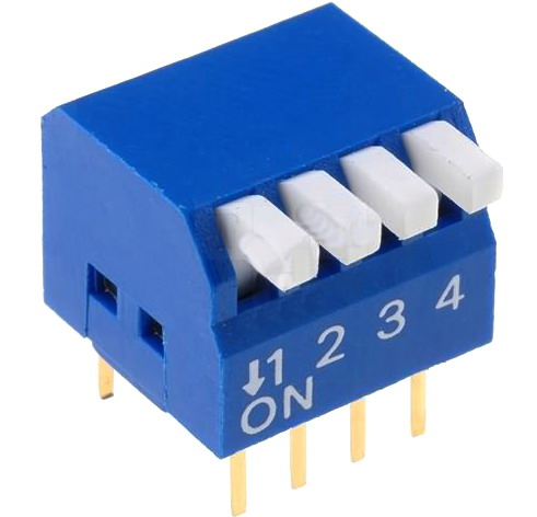 Intrerupator, 4 POZITII, DIP-SWITCH, ON-OFF, DP-04