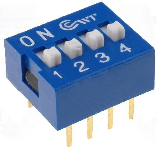 Intrerupator DIP-SWITCH, 4 contacte, ON-OFF, DS-04