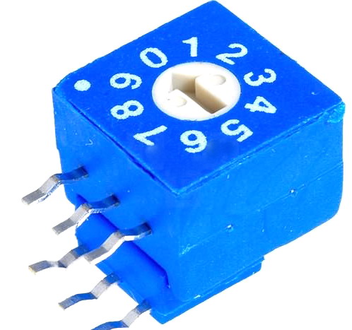 Intrerupator, DEC/BCD, 10 poz, 10x10x7.5mm, ERD110RFZ