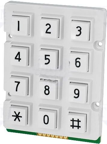 Tastatura numerica, 12 butoane, KB207-PNW