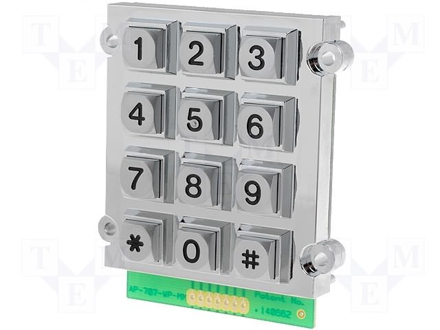 Tastatura numerica metalica KB1607-MNS-WP