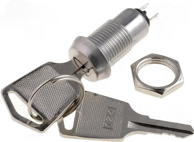 Intrerupator cu cheie, 1A, SPST, OFF-ON, KS-31