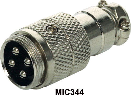 Conector tata, microfon, 4 contacte, cablu, MIC344