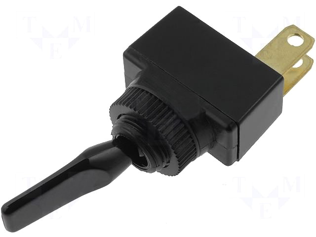 Intrerupator basculant, ON-OFF, 10A, 2 pini, SPST, orificiu montare 12.2mm, R1318BS01