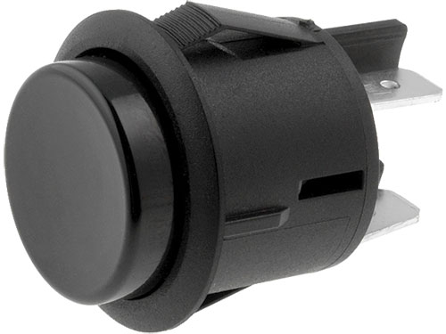 Push buton, monostabil, OFF-(ON), DPST-NO, 16A, 4 pini, orificiu montare Ø25mm, DPST, R13541A01BB