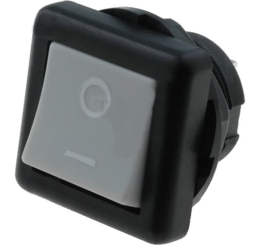 Intrerupator basculant, ON-ON, 6A, DPDT, orificiu montare Ø18.2mm, RS136B/G