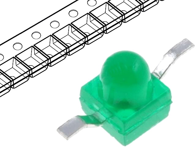 LED SMD, verde, 2.2-2.5V, 2.21 x 2.92 x 2.21mm, KM-27SGD-09