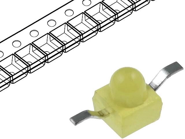 LED SMD, 2,2x2,2mm, galben, KM-27YD-09