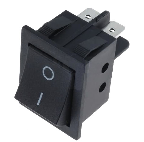 Intrerupator basculant, ON-OFF, 15A, 4 pini, DPST, orificiu montare 22.3x31mm, RS2013C3BK