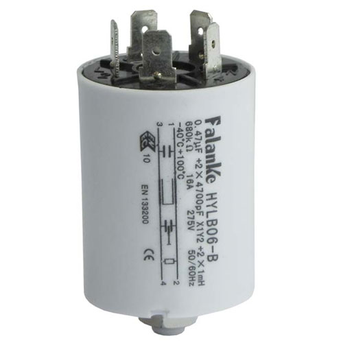 FILTRU DEPARAZITARE, 0,47uF-2x0,01yF, 250V, 16A, F973