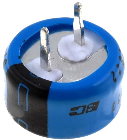 BUC-0.33F Condensator de backup 0,33F, 5,5V, 13x7mm, VISHAY