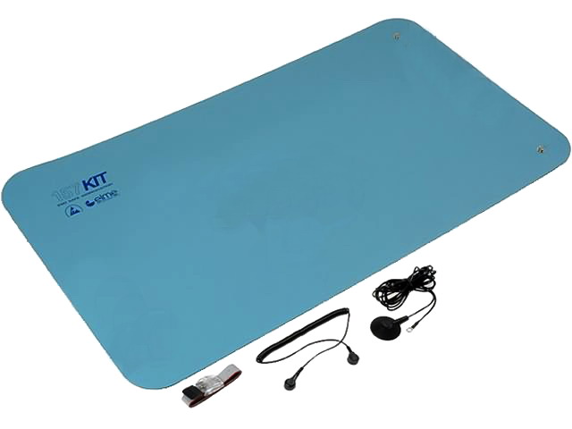 Kit de protectie antistatica, covoras, pt.masa; 1200x600mm, Versiune ES, AS-B60X120BL