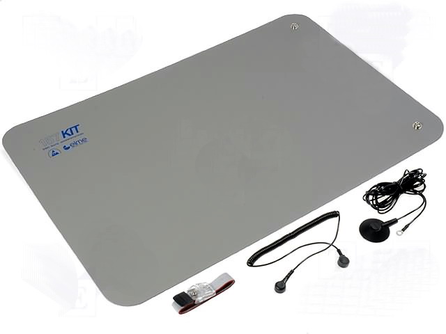 Covoras antistatic, 600x400mm, gri, AS-BENCHMATGREY