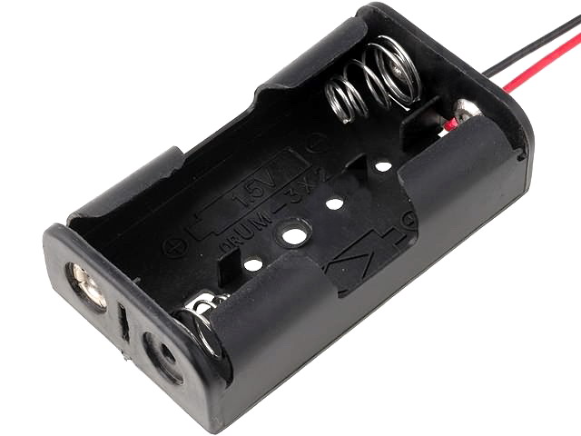 Suport baterii, 2xR6, AA, 150mm fire, BH-321A