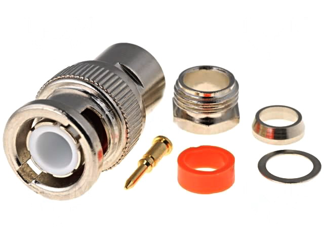 Mufa BNC, crimpat, dreapta, RG59, BNC-205