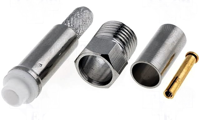 FME009, Mufă; FME; mamă; drept; RG58; crimpat; pe cablu