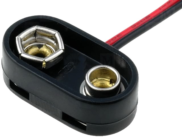 Suport baterie, 6F22, 9V, fire 200mm, KEYS81-8