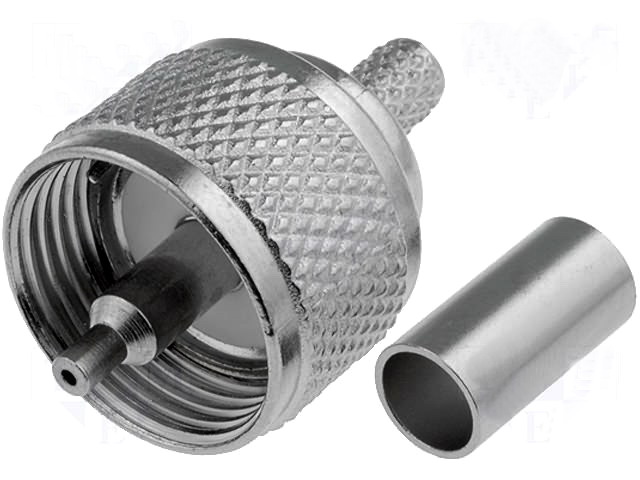 Mufa UHF, tata, PL259, pt RG58, lipire, UHF-011