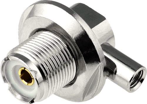 UHF-205, SO239, Mufa UHF, panou, 90 grade, SO239, RG59