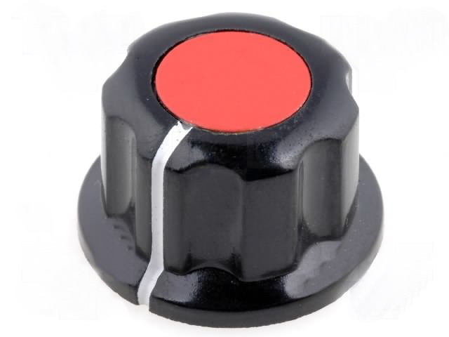 Buton plastic, potentiometru, ax 6mm, G19-RD