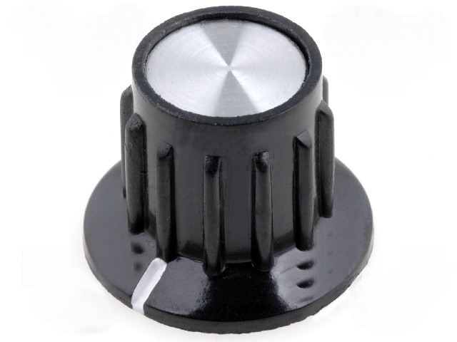 Buton plastic, pt potentiometru, ax 6mm, bachelita, G21-S