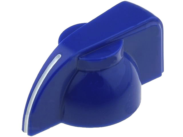 Buton comutator, rotativ, ax 6mm, albastru, GW6M-20X14-N