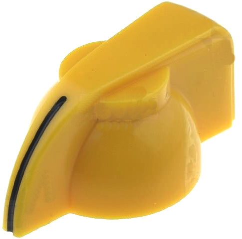 Buton comutator, rotativ, ax 6mm, Ø19,5x14mm, galben, GW6M-20X14-Z