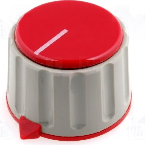 Buton plastic potentiometru, Rosu, 6mm, GWW29-RD