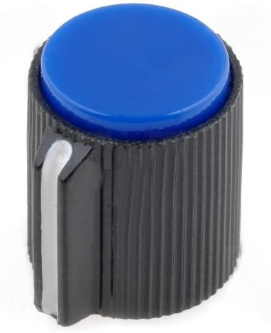 Buton rotativ; cu indicator; plastic; Øax: 6,35mm; Ø13x15mm, KK-12