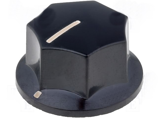 Buton pt comutator, rotativ, 6.4mm, bachelita, PN-9C-6.4