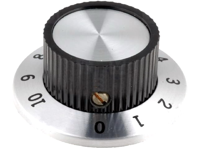 Buton potentiometru, flansa, 6.4mm, RN-114A