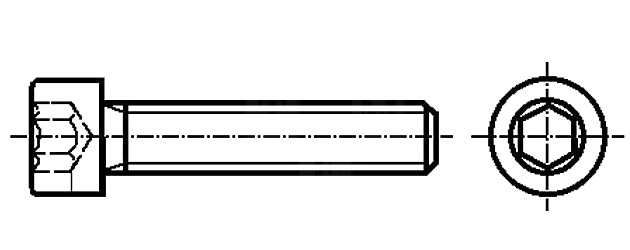 Surub M4x20, cap locas hexagonal, B4X20/BN272
