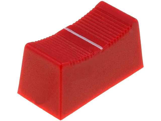 Buton Potentiometru, translatie, 23x11x11mm, rosu, CS1/4-RED