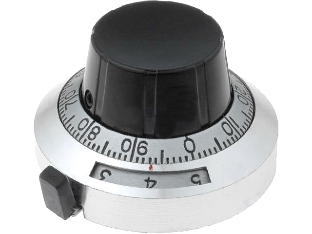Buton demultiplicator, multitura, 15 ture, GP3-6.35-46X25