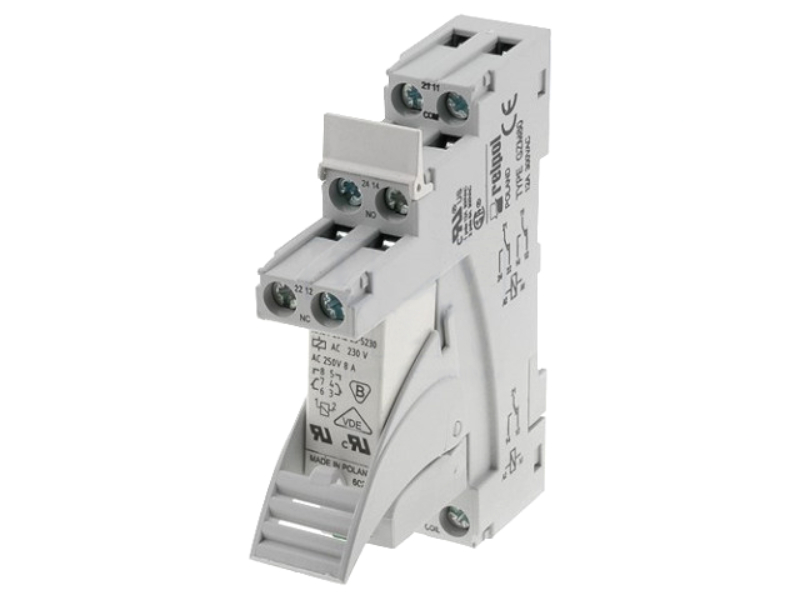 Releu sina, 8A, DPDT, 230VAC, PI84230AC00LV