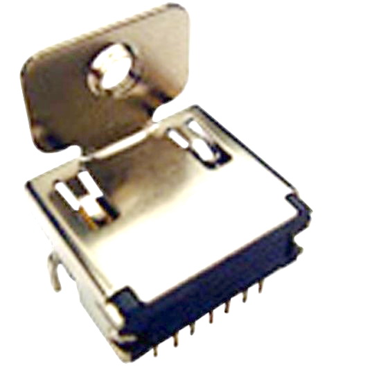 Mufa HDMI, R/A, FLANGE, pt pcb, MC34937