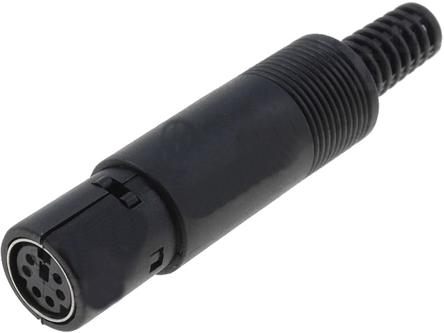 Mufa MINI DIN, mama, 6 contacte, MDC-106