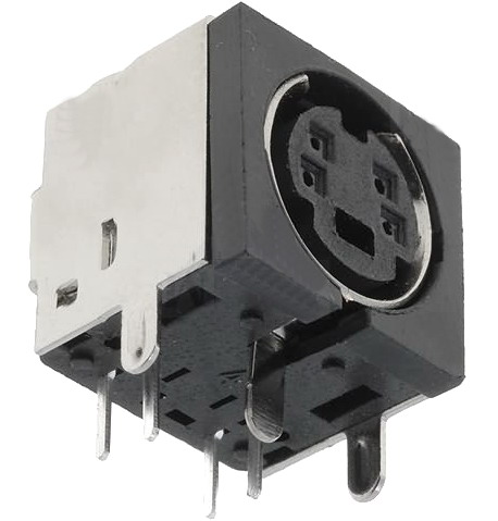 Soclu MINI DIN, 4pini, PCB, MDC-204