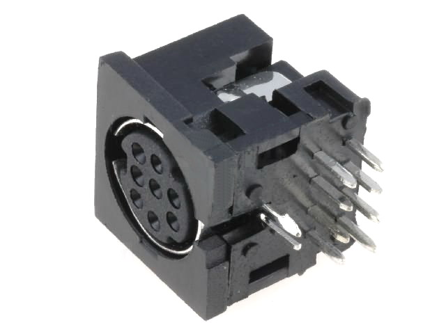 Soclu MINI DIN, 8pini, PCB, MDC-208