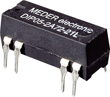 Releu reed, 5V SPTS-NO, DIP05-1A72-12A, MEDER