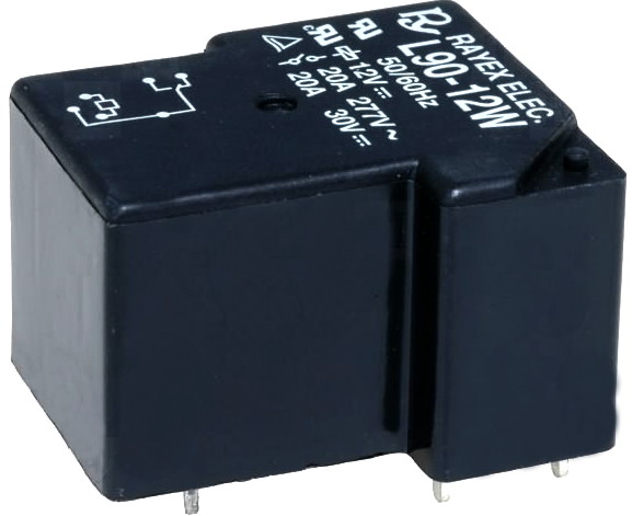 Releu auto 12VDC, 30A, SPDT, 5 pini, L90-12W,