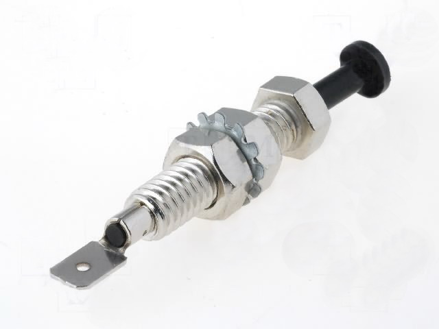 Intrerupator auto, nichelat, ON-(OFF), tip capota, conectare papuc 6.35mm, WLKS