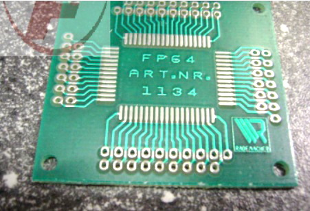 Cablaj adaptor smd, FP, 64 pini, 49x44mm, UP1134EP