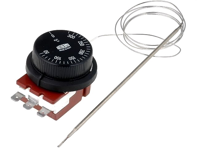 Termostat cu capilar, +50C/+315C, 10A, 400VAC, 1500mm, BT-KAP300/A